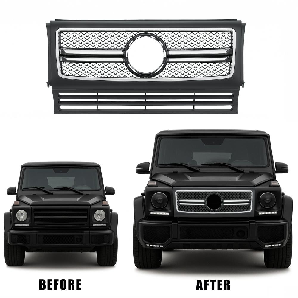 Elément insertable, grille de radiateur pour Mercedes