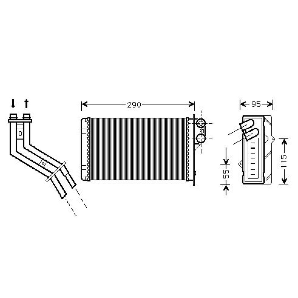Radiateur de chauffage pour Toyota