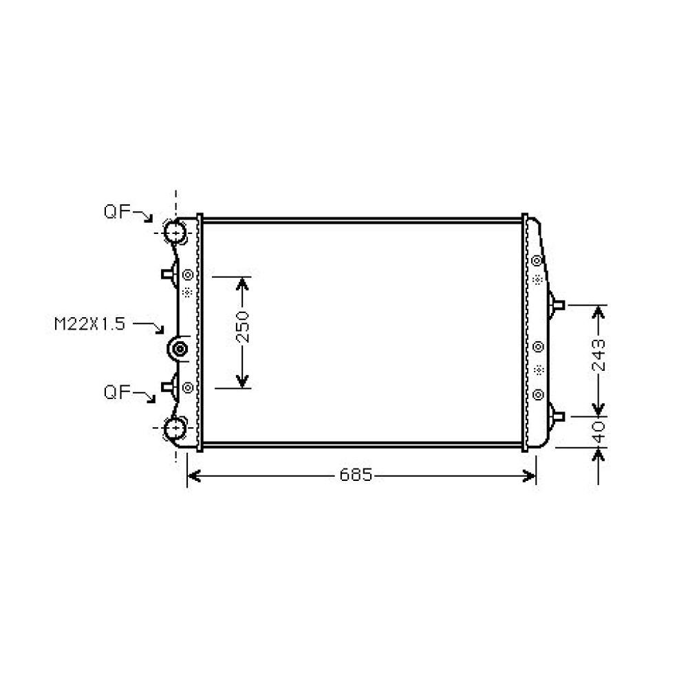 Radiateur pour Seat