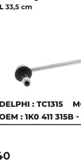 BIELL B STAB AV POUR - Réf. zbF0995A / OEM 5QM 411 315